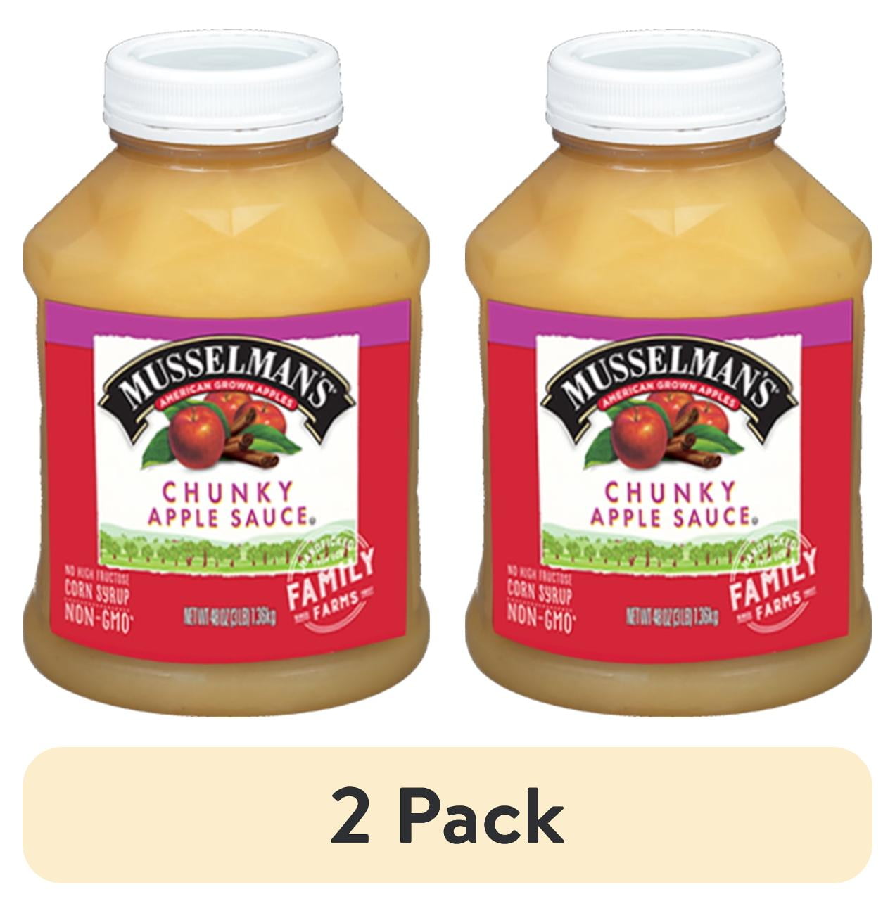 (2 pack) Musselman's Applesauce, Chunky, 48 oz Jar
