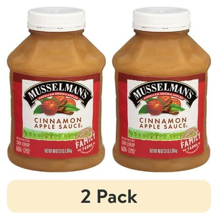 (2 pack) Musselman's Applesauce, Cinnamon, 48oz Jar