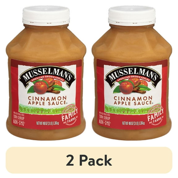 (2 pack) Musselman's Applesauce, Cinnamon, 48oz Jar