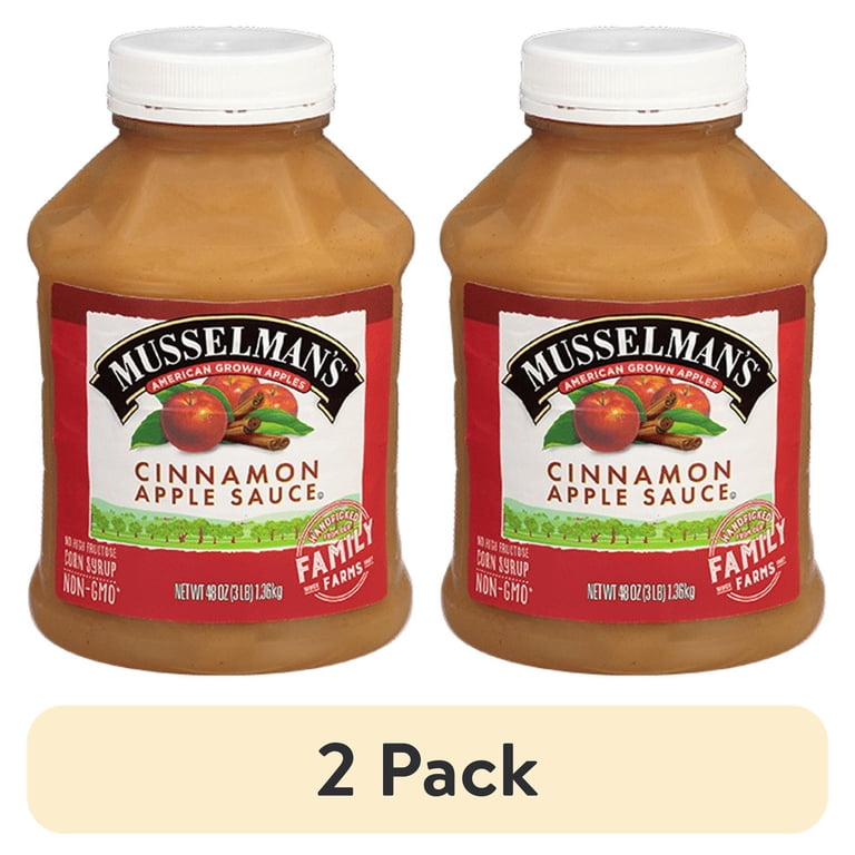 2 pack) Musselman's Applesauce, Cinnamon, 48oz Jar - Walmart.com