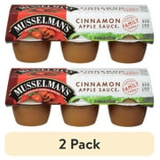 (2 pack) Musselman's Applesauce Cups, Cinnamon, 4 oz, 6 Ct