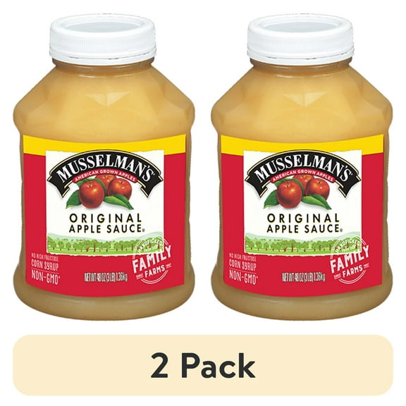 (2 pack) Musselman's Applesauce, Original, 48 oz