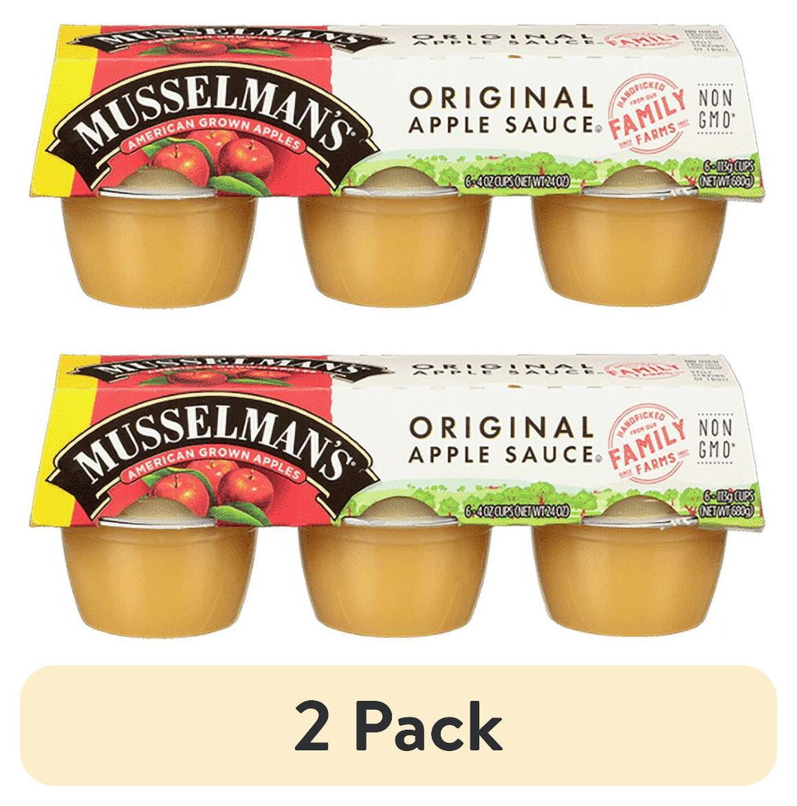 (2 pack) Musselman's Original Applesauce Cups, 4 oz, 6 Ct
