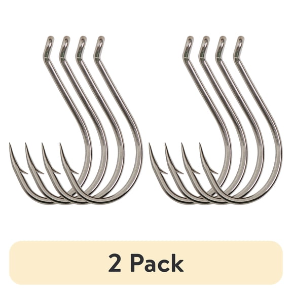 (2 pack) Mustad Beak Hook (Nickel) - 6/0 5pc