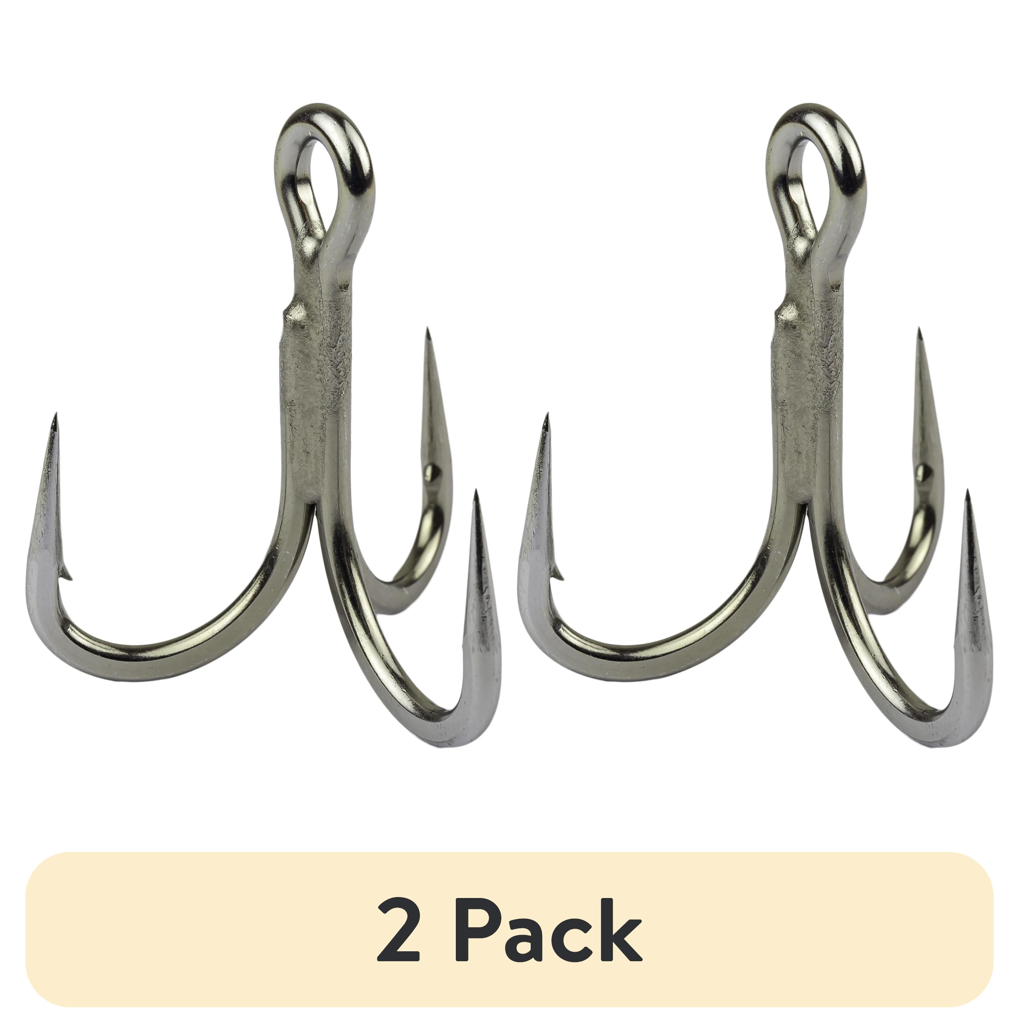 (2 pack) Mustad Jaw Lok Treble Hook, Size1