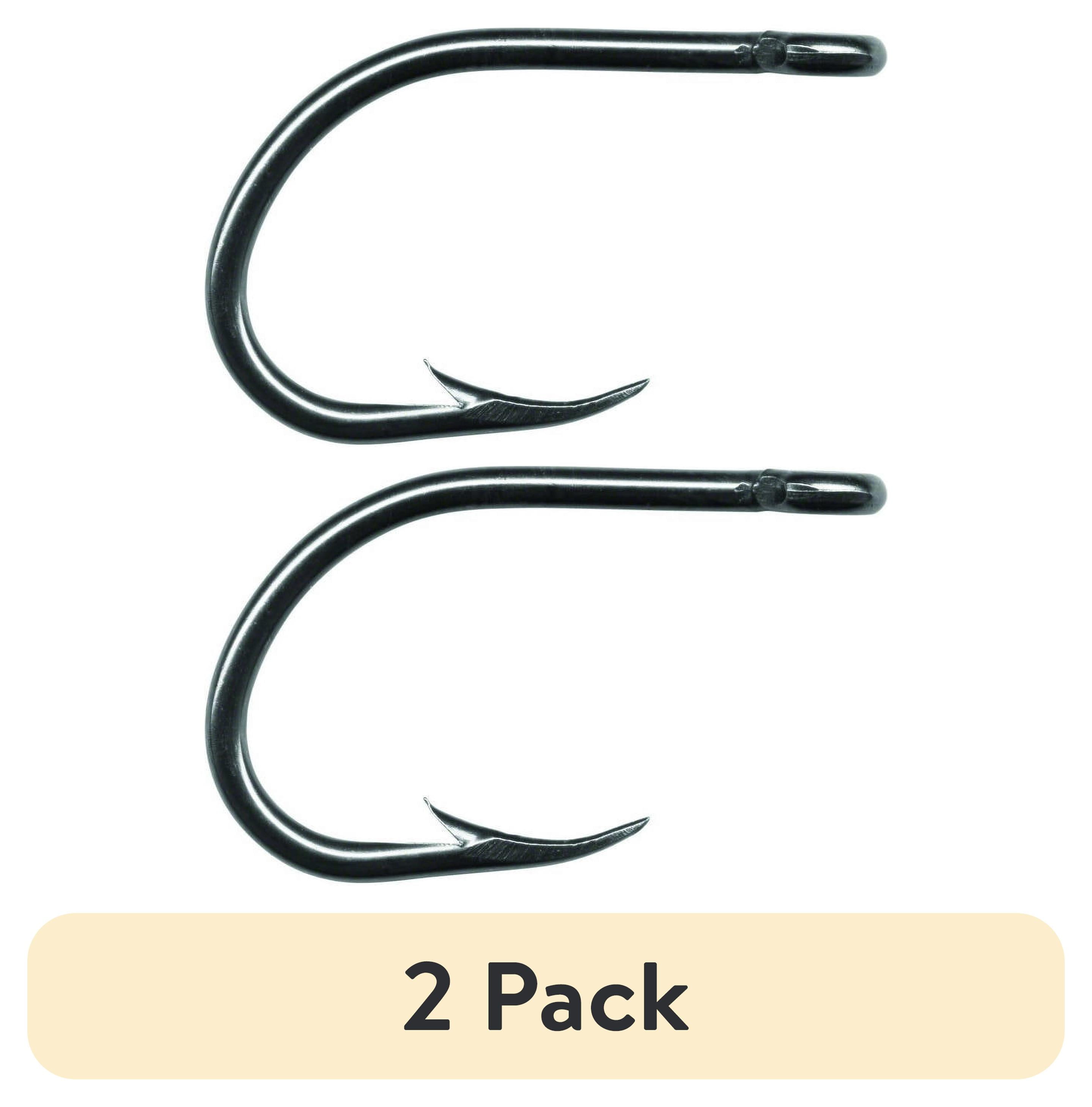 (2 pack) Mustad O'Shaughnessy Live Bait Hook (Black Nickel) - #1 10pc