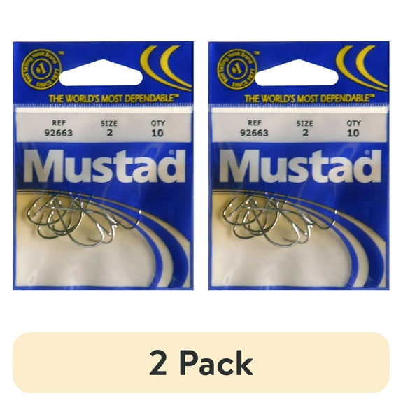 (2 pack) Mustad Sliced Shank Hook, 2