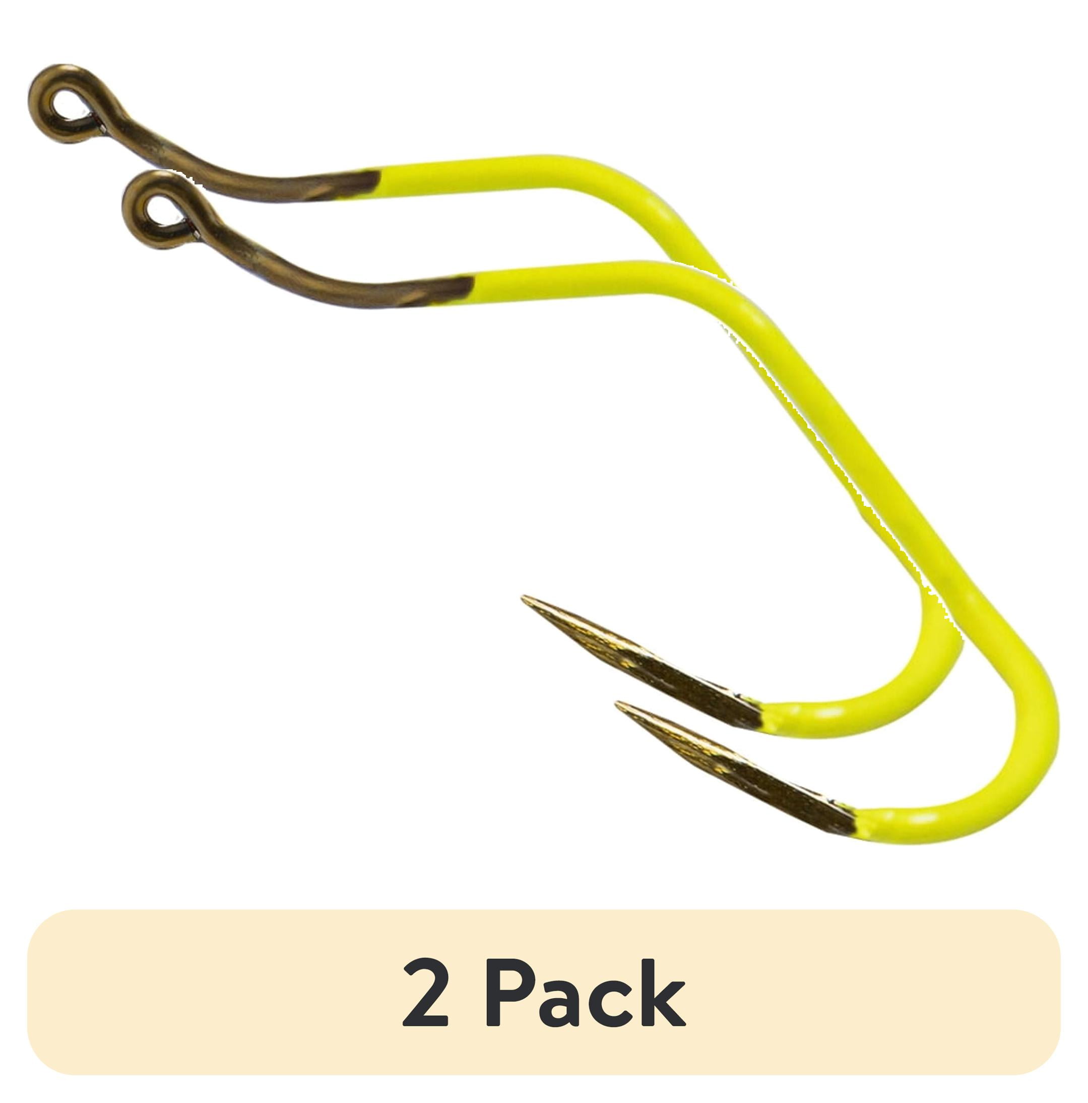 (2 pack) Mustad Slow Death Hook - Size: #1 (Chartreuse) 8pc