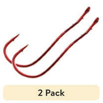 (2 pack) Mustad Slow Death Hook - Size: #1 (Red) 10pc