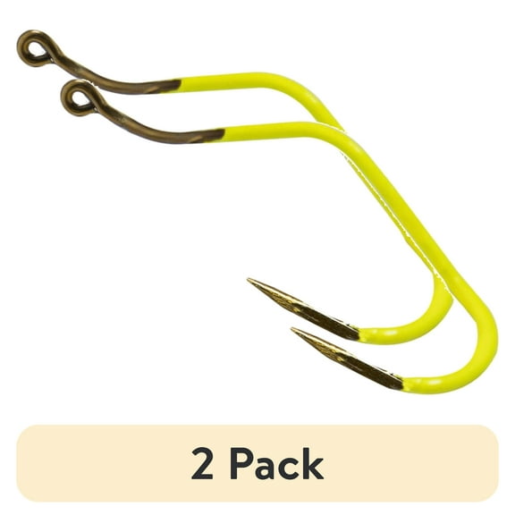 (2 pack) Mustad Slow Death Hook - Size: #2 (Chartreuse) 8pc
