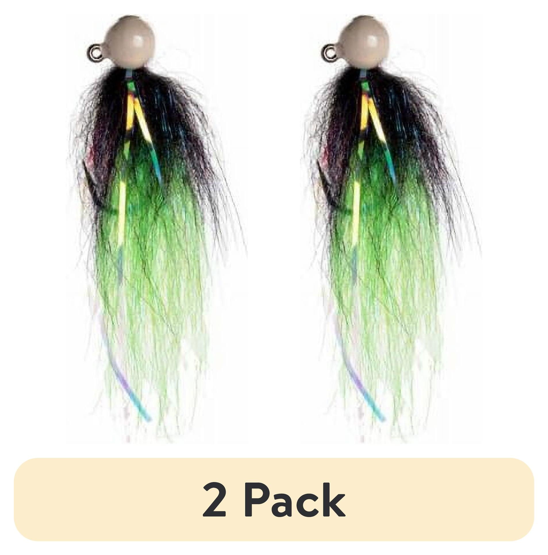 (2 pack) Mustad Tailout Twitcher Jig, 1/2oz, Chartruese-Anadro Blue-Green Machine