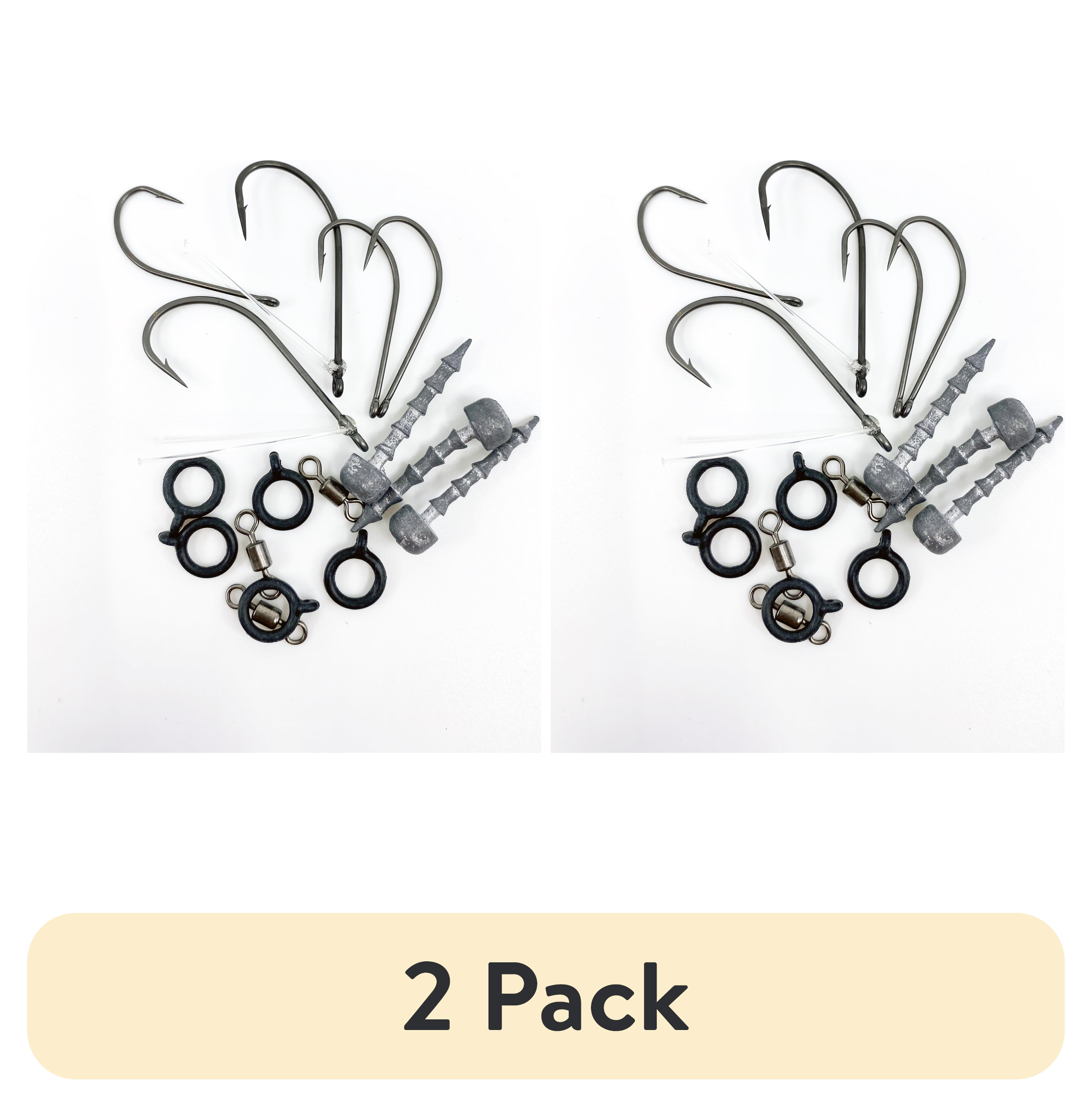 (2 pack) Mustad Wacky/Neko Rig Assorted Fishing Hook Kit