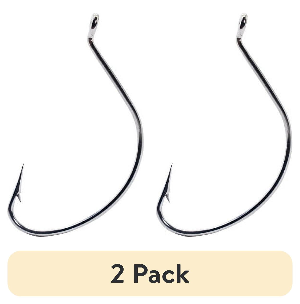 (2 pack) Mustad Wide Gap Croaker Hook - 1/0 (Stainless Steel)