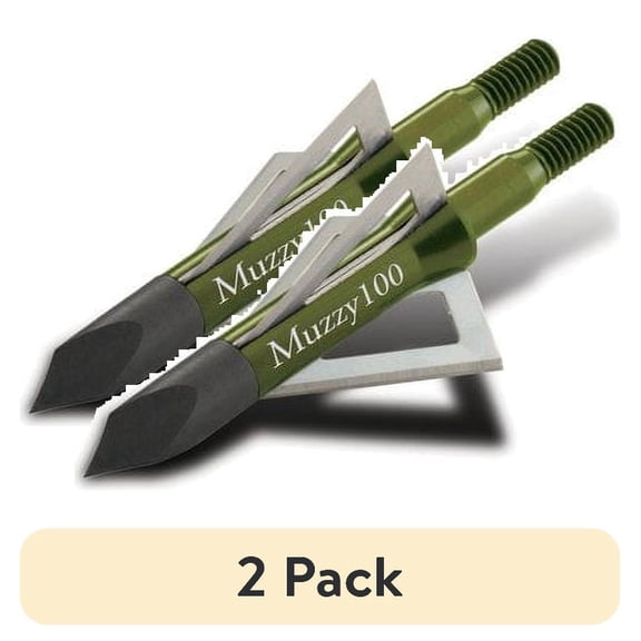 (2 pack) Muzzy Products 100GR 3-Blade Broadhead