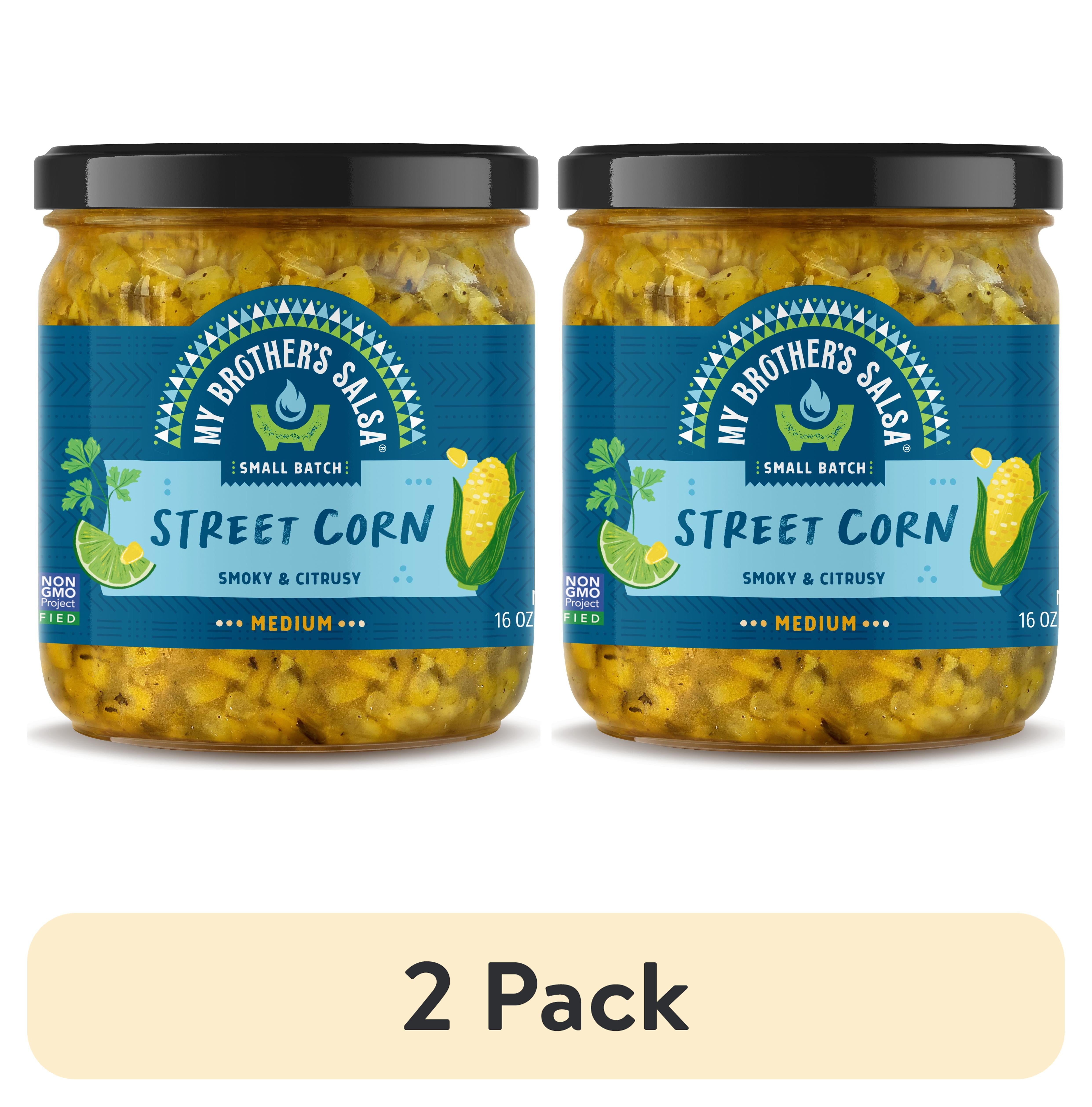 (2 pack) My Brother's Street Corn Salsa, Medium, 16 oz Jar