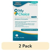 (2 pack) My Choice Emergency Contraceptive  1-Levonorgestrel 1.5 mg Tablet