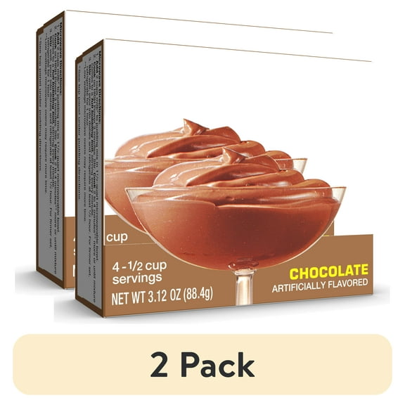 (2 pack) My-T-Fine Chocolate Cook and Serve Pudding Mix & Pie Filling, 4 Servings, 3.12 oz Box