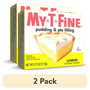 (2 pack) My-T-Fine Lemon Cook and Serve Pudding Mix & Pie Filling, 4 Servings, 2.75 oz Box