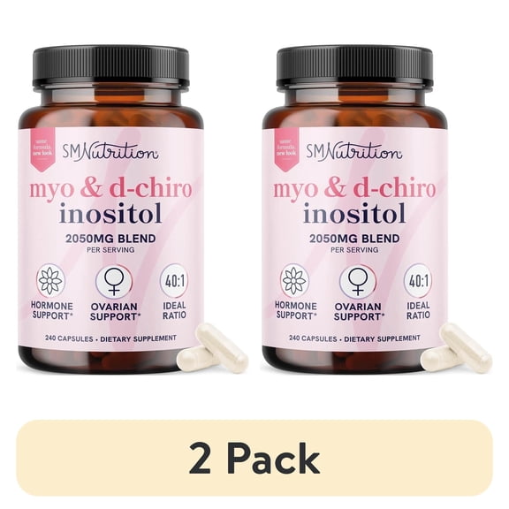 (2 pack) Myo-Inositol & D-Chiro Inositol Hormone Balance Supplement, 240 Ct
