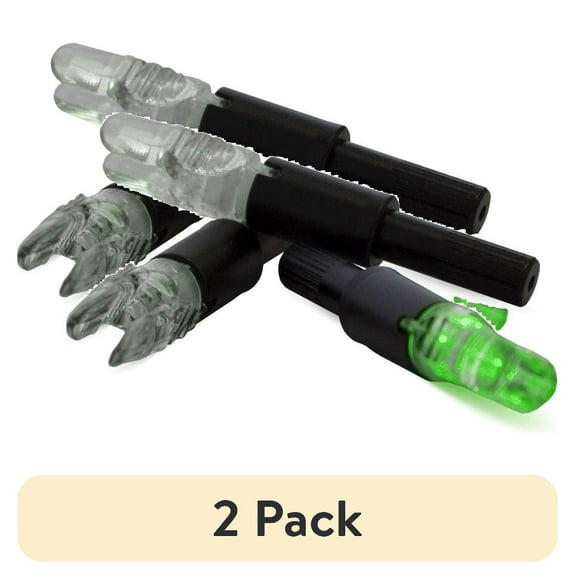 (2 pack) NAP ThunderGlo llluminated Nock, Green, 3-PK