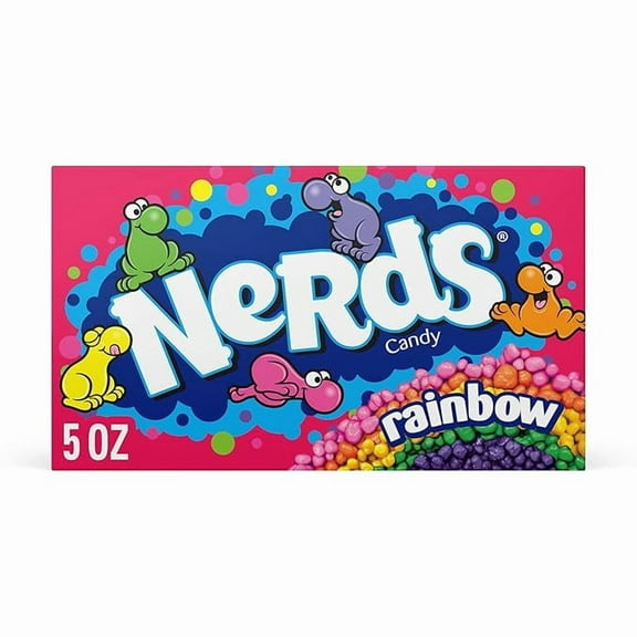 2 pack NERDS Candy, Theater Box, Rainbow, Crunchy Fruity, 5 oz