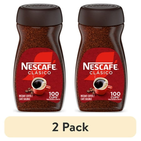 (2 pack) NESCAFÉ CLÁSICO Dark Roast Coffee, Instant Coffee, 7 oz, 1 Jar