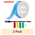 thumbnail image 1 of (2 pack) (2 pack) NIIMBOT Cable Label Maker Tape (0.49" x 4.29") Printer Sticker Paper with Self-Adhesive for D11/D110/D101/H1/H1S,1 Roll of 65 (Blue), 1 of 7