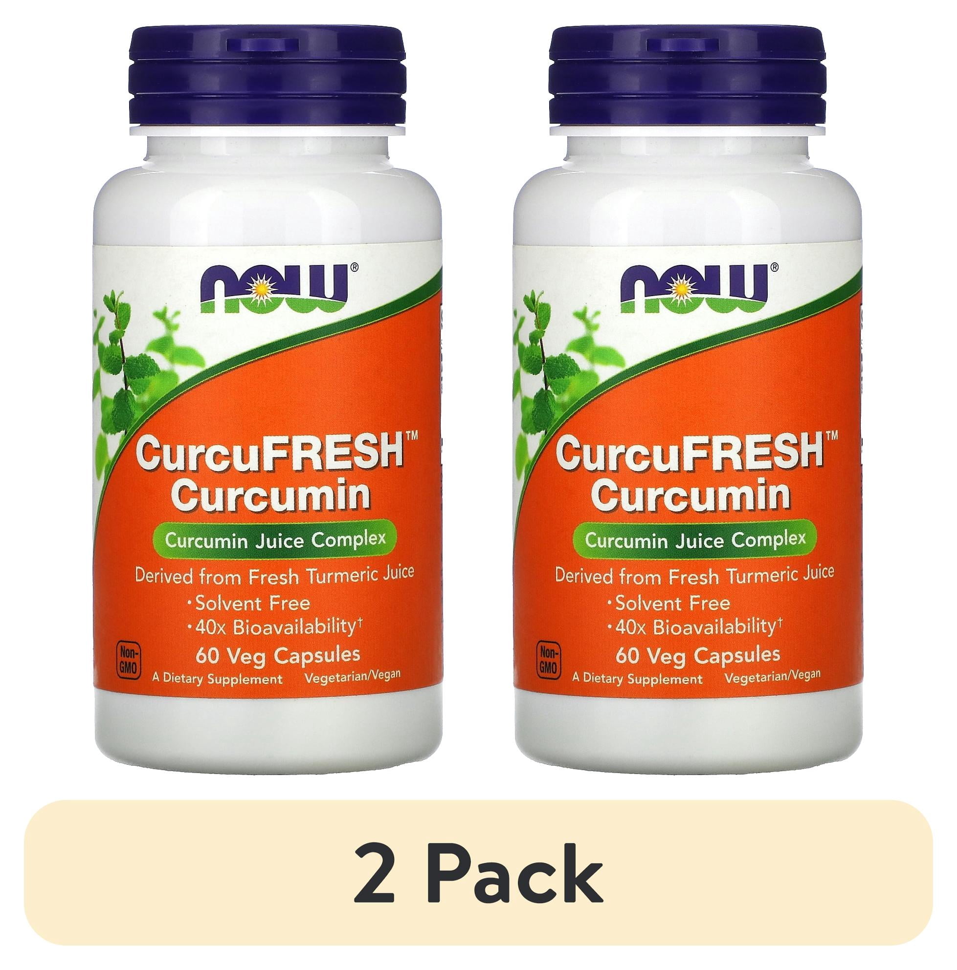 (2 pack) NOW, CurcuFRESH™ Curcumin, Derived from Fresh Turmeric Juice ...