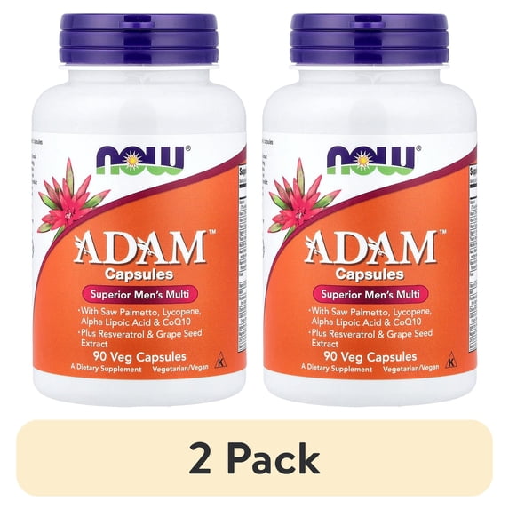 (2 pack) NOW Foods ADAM, Superior Men's Multi, 90 Veg Capsules