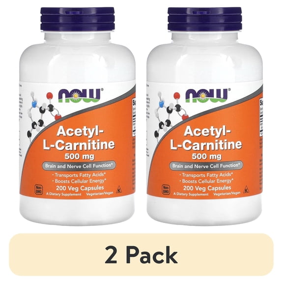 (2 pack) NOW Foods Acetyl-L Carnitine 500 Milligram