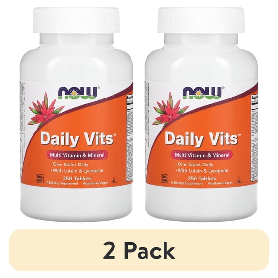 (2 pack) NOW Foods Daily Vits, Multi Vitamin & Mineral, 250 Tablets