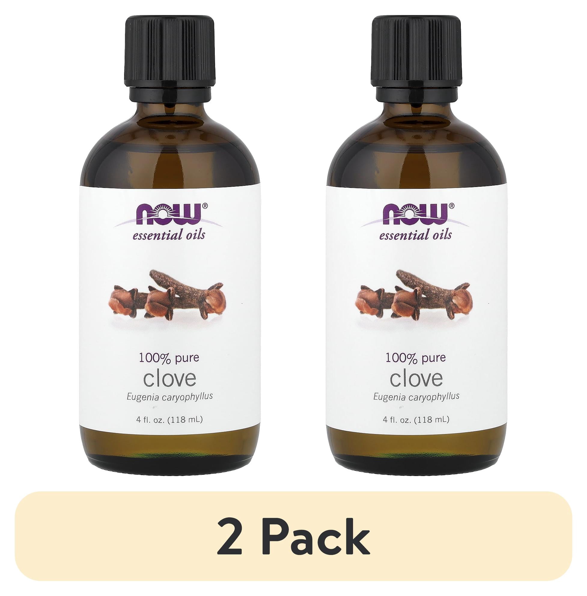 (2 pack) NOW Foods Essential Oils, Clove, 4 fl oz (118 ml)