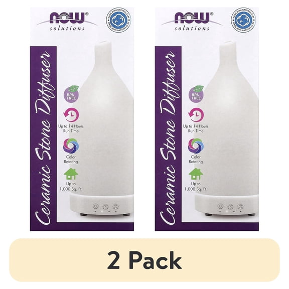 (2 pack) NOW Foods Solutions, Ceramic Stone Diffuser, 1 Diffuser