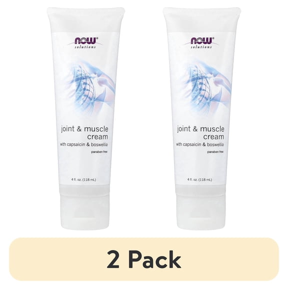 (2 pack) NOW Foods Solutions, Joint and Muscle Cream, 4 fl oz (118 ml)