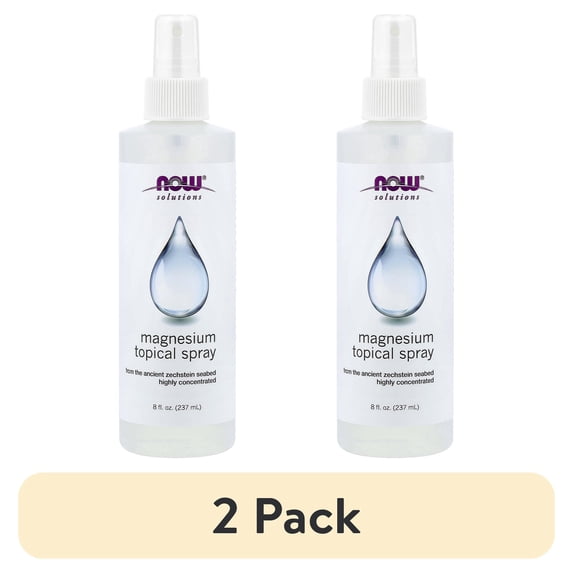 (2 pack) NOW Foods Solutions, Magnesium Topical Spray, 8 fl oz (237 ml)