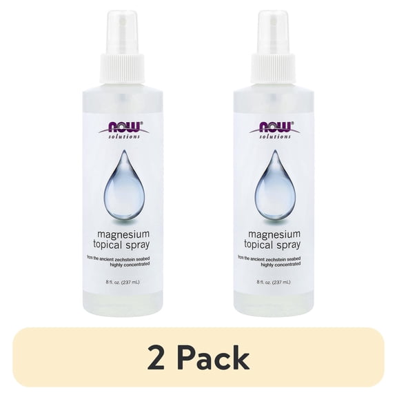 (2 pack) NOW Foods Solutions, Magnesium Topical Spray, 8 fl oz (237 ml)