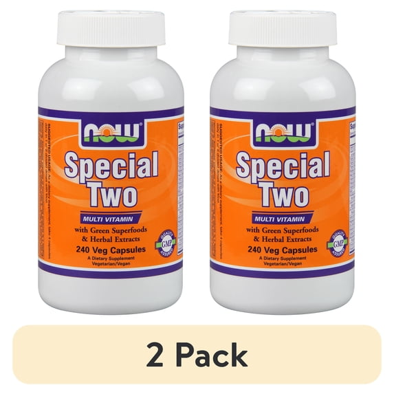(2 pack) NOW Foods Special Two Multi Vitamin Veg Capsules, 240 Ct