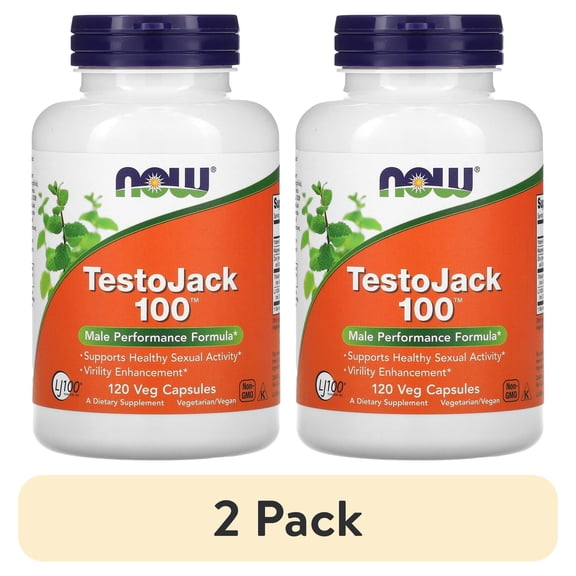 (2 pack) NOW Foods Testojack 100 120 Veg Caps