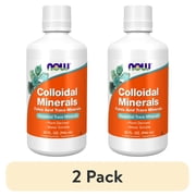 2 pack NOW Supplements, Colloidal Minerals Liquid, Plant Derived, Essential Trace Minerals, 32-Ounce