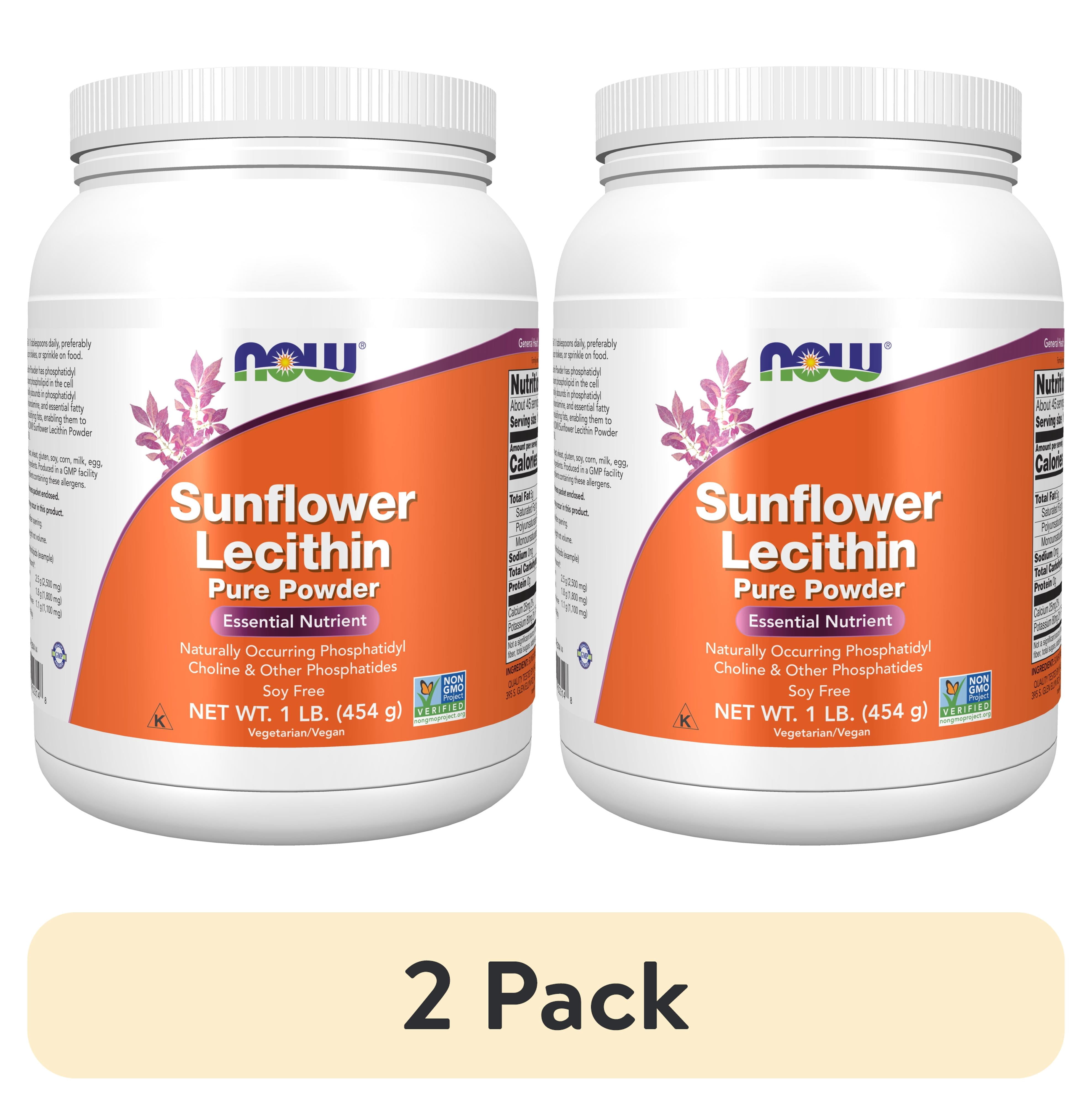 (2 pack) NOW Supplements, Sunflower Lecithin with naturally occurring ...