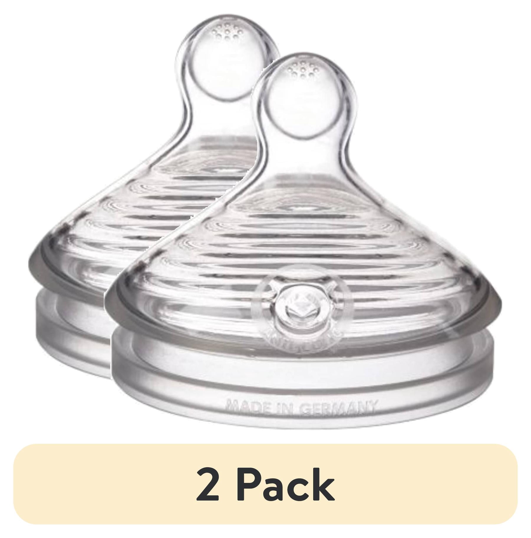 (2 pack) NUK Simply Natural Fast Flow Bottle Nipples, 2 Pack, 6+ Months