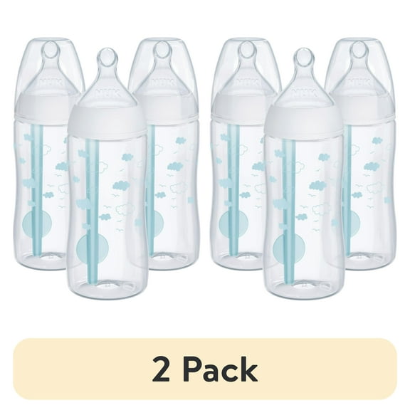 (2 pack) NUK Smooth Flow Pro Anti-Colic Baby Bottle, 10 oz, 3-Pack