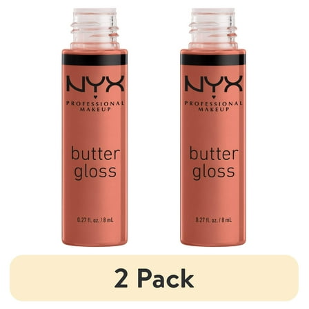 (2 pack) NYX Professional Makeup Butter Gloss, Non-Sticky Lip Gloss, Sugar High, 0.27 Oz