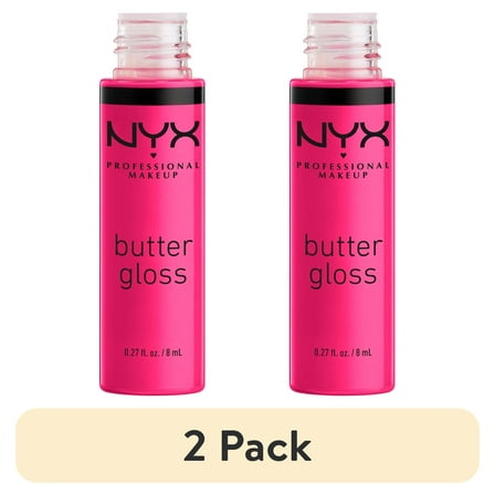(2 pack) NYX Professional Makeup Butter Gloss, Non-Sticky Lip Gloss, Summer Fruit, 0.27 Oz