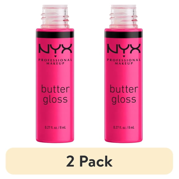 NYX Professional Makeup Butter Gloss, Non-Sticky Lip Gloss, Sugar Glass (Clear), 0.27 Oz