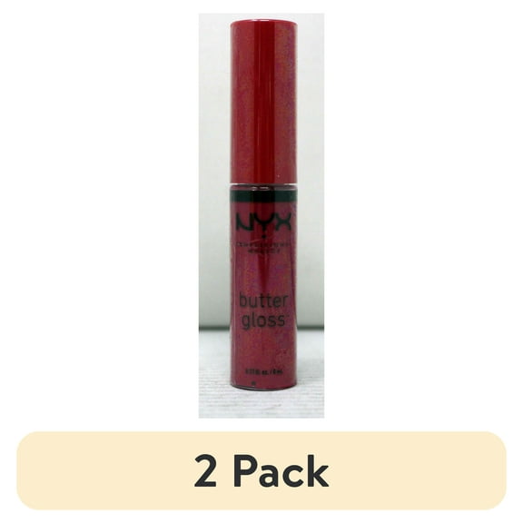 (2 pack) NYX Professional Makeup Butter Gloss, Non-sticky Lip Gloss, Strawberry Cheesecake 0.27 Oz