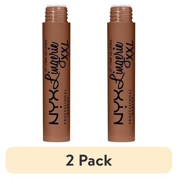 (2 pack) NYX Professional Makeup Lip Lingerie XXL Matte Liquid Lipstick, Hot Caramelo