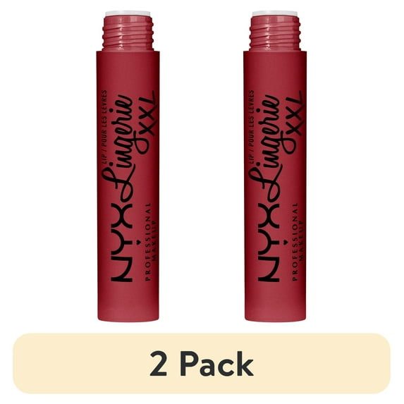 (2 pack) NYX Professional Makeup Lip Lingerie XXL Smooth Matte Liquid Lipstick, 16hr Longwear, It's Hotter, 0.13 fl. oz.