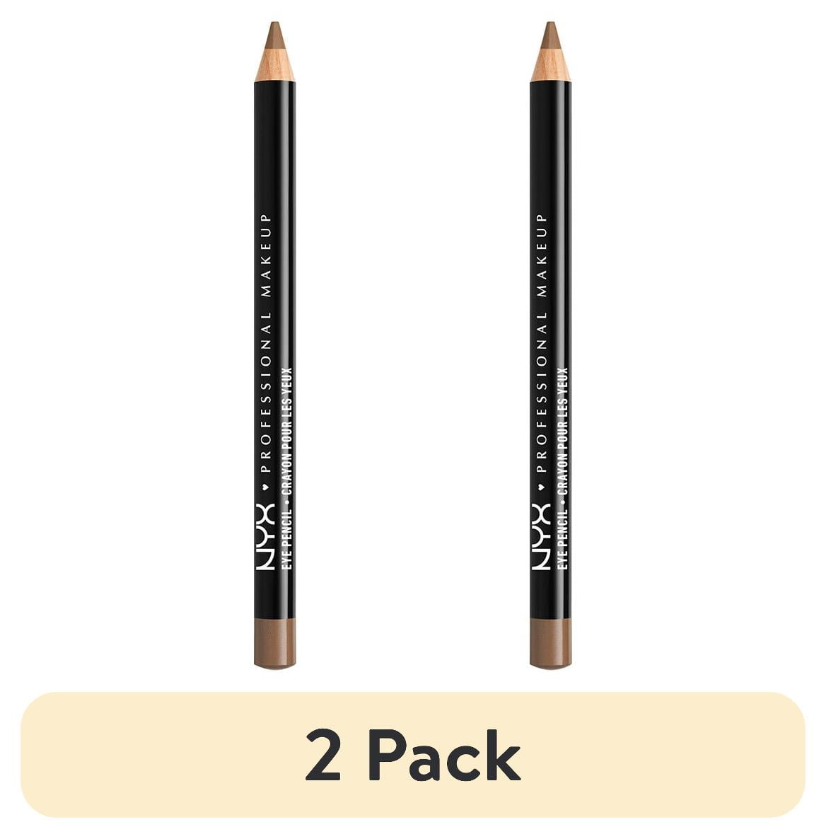 (2 pack) NYX Professional Makeup Slim Eye Pencil, Creamy longwear eyeliner, Taupe