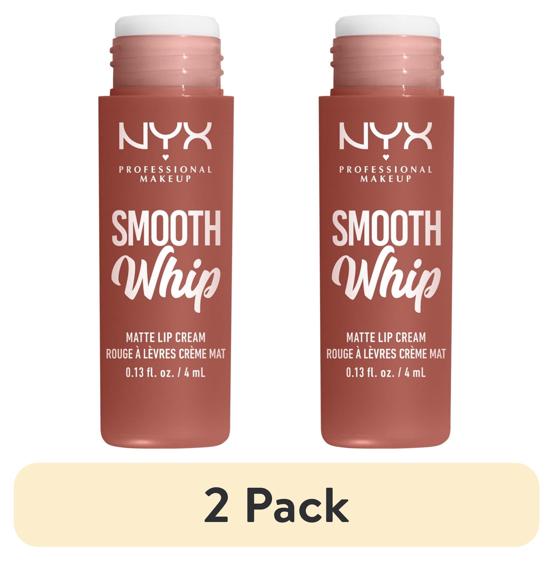 (2 pack) NYX Professional Makeup Smooth Whip Matte Lip Cream, Long Lasting Liquid Lipstick, Teddy Fluff